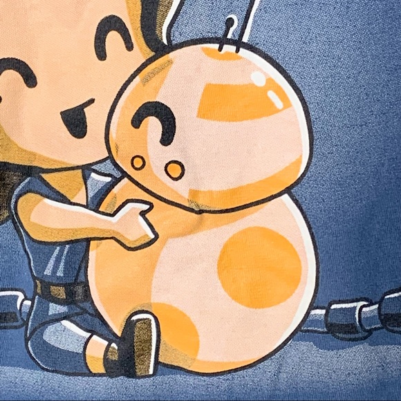 Girl’s LAT Star Wars Little Rey BB8 Graphic T-Shirt - Picture 4 of 12